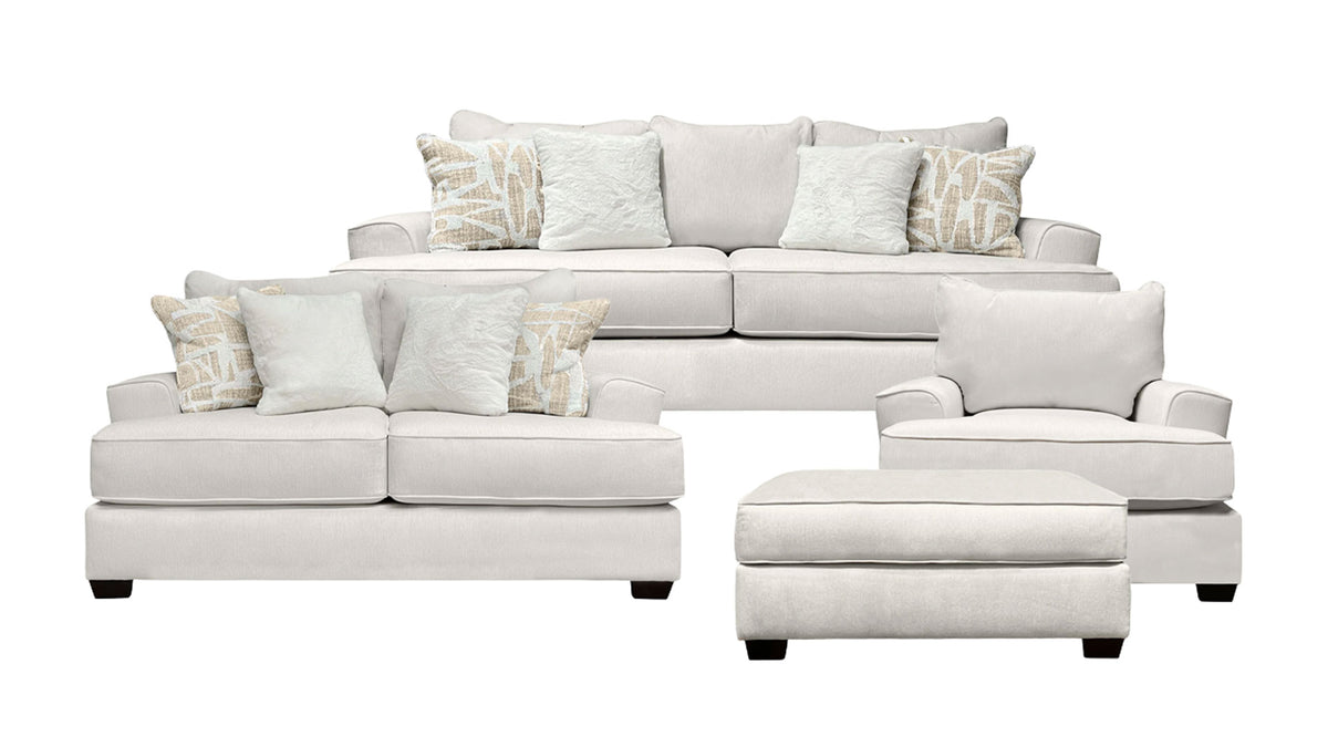 4pc Oracle Cream Sofa, Loveseat, Chair & Ottoman | Made in USA | Gallery Furniture