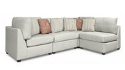 Solara Pebble Crypton Performance Fabric 4-Piece Modular Sectional