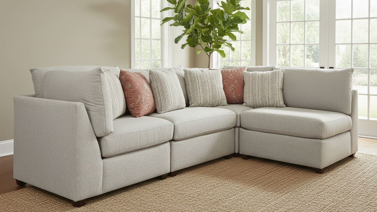 Conjunto modular de 4 piezas «Solara Pebble Crypton Performance Fabric»
