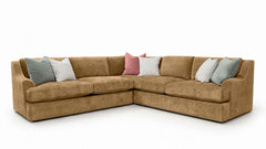 Desmond Kingston Toffee 3pc Sectional Sofa | Upholstered Sectional Couch | Gallery Furniture