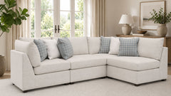 4pc Bennet Linen Modular Sectional | Made in USA | Gallery Furniture
