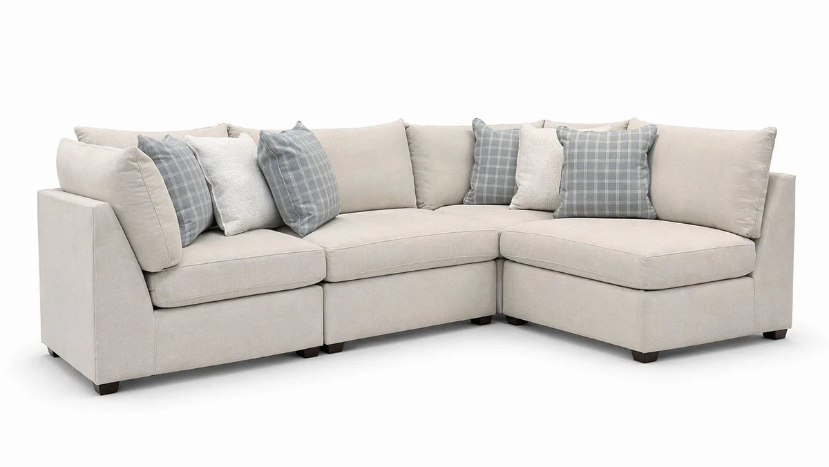 Bennet Linen Crypton Performance Fabric Armless Chair Modular Piece