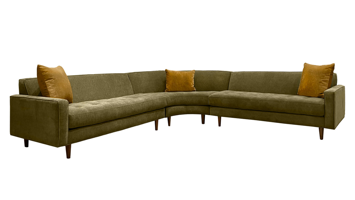 Ingrid Olive 3pc Sectional