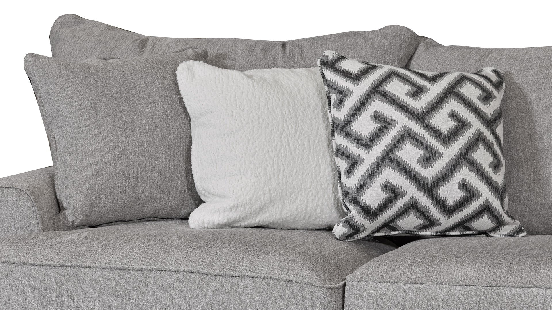3pc Atlantis Sterling Sectional – Gray Fabric Sectional Sofa Made in USA | Gallery Furniture