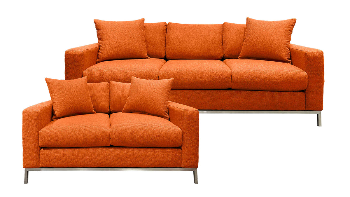 Sofá y Loveseat Marley Tangerine