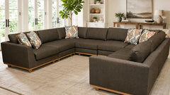 8-Piece Nesta Sectional with Decorative Pillows by Jonathan Louis | Made in USA | Gallery Furniture