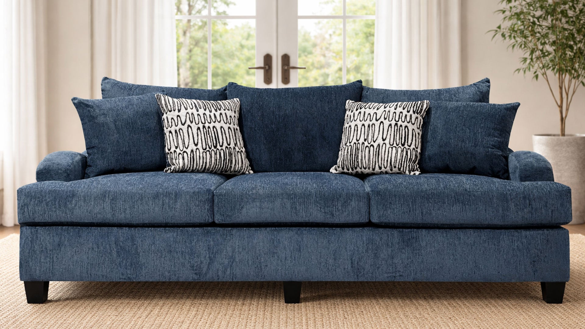 Sofá Suave Navy | Fabricado en EE. UU. | Gallery Furniture