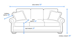 Palance Chestnut Tandem Autumn Sofa