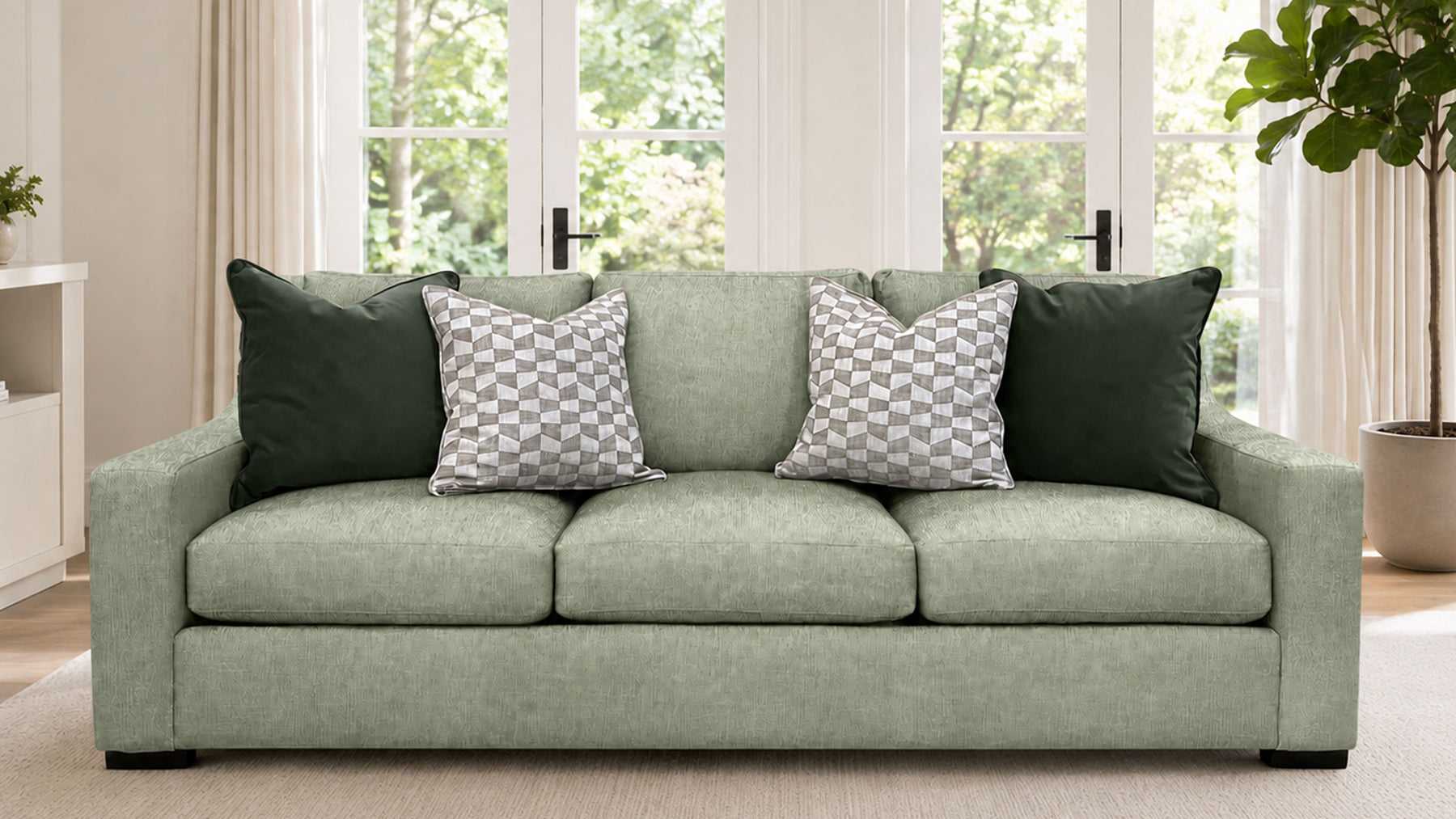 Mint Sofa with Crypton Performance Fabric by Mayo Furniture | Made in USA | Gallery Furniture