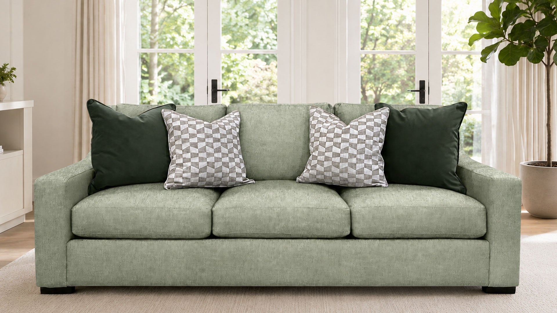 Mint Sofa with Crypton Performance Fabric by Mayo Furniture | Made in USA | Gallery Furniture