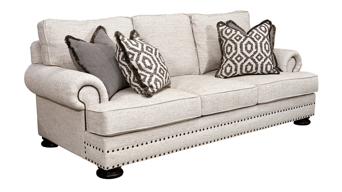 Bernhardt Foster Oatmeal Sofa | Upholstered Luxury Living Room Sofa | Gallery Furniture