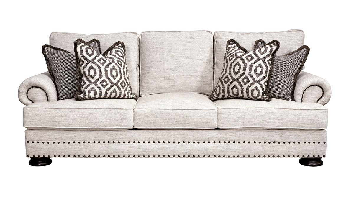Bernhardt Foster Oatmeal Sofa | Upholstered Luxury Living Room Sofa | Gallery Furniture