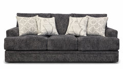 Tyson Mineral Gray Sofa – Coil Cushion Couch | Gallery Furniture