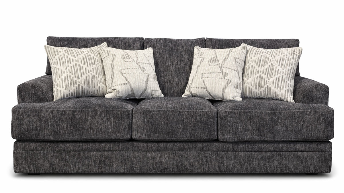 Tyson Mineral Gray Sofa – Coil Cushion Couch | Gallery Furniture