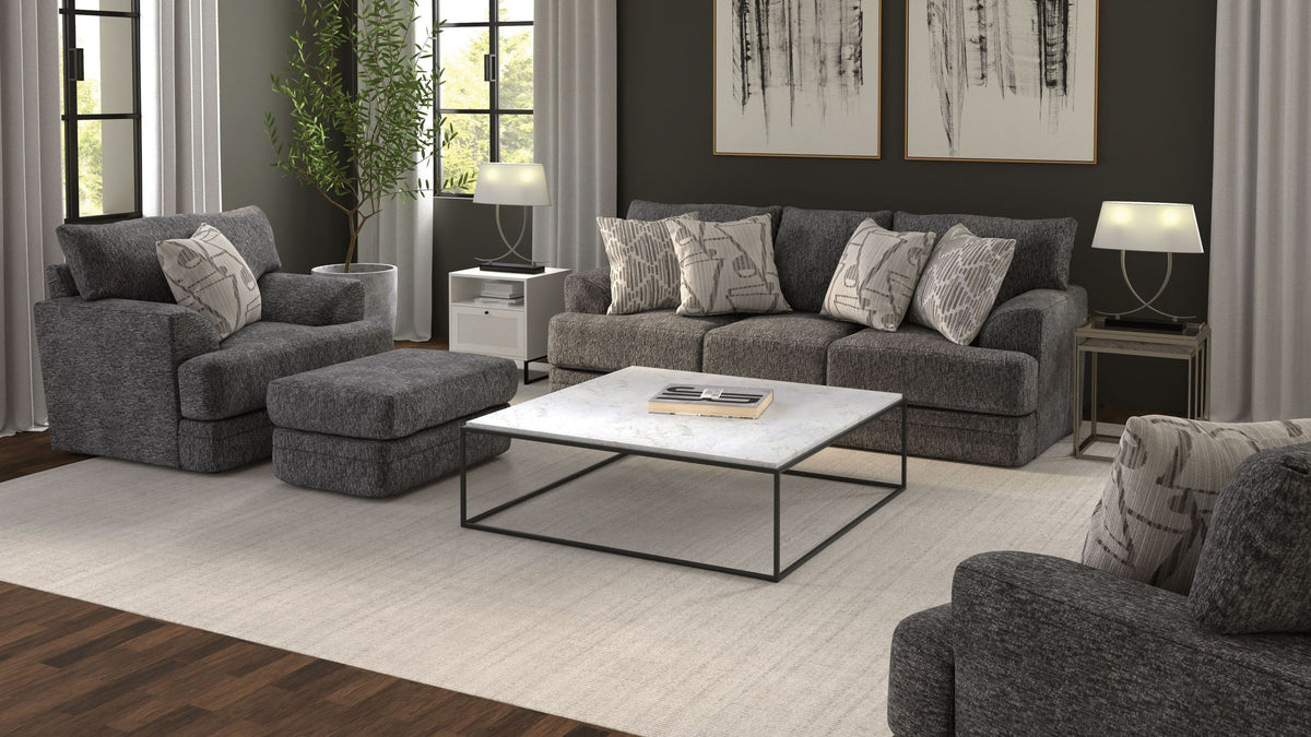 Tyson Mineral Accent Chair – Gray Upholstered Armchair | Made in USA