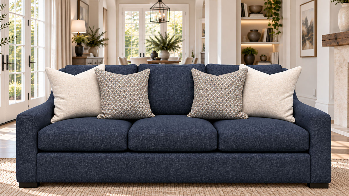 Germain Cobalt Performance Fabric Sofa |Gallery Furniture
