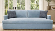 Sierra Marquis Surf Sky Blue Velvet Market Sample Sofa | Made in USA | Jonathan Louis