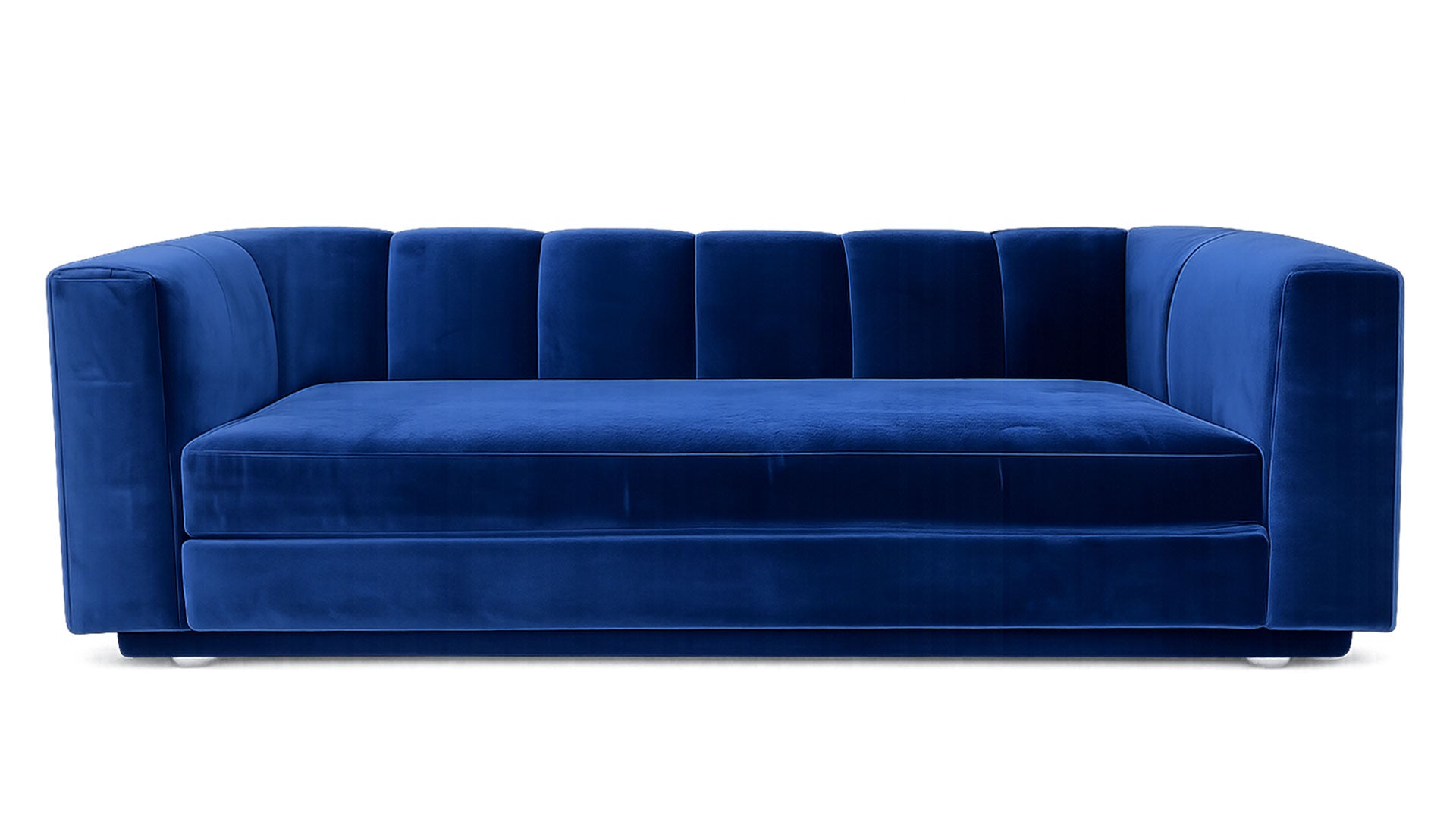 Yarrow Indigo Velvet Sofa | Made in USA | Gallery Furniture