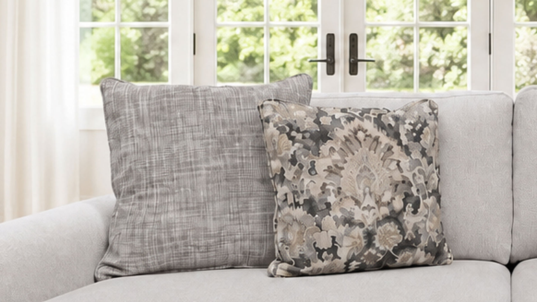 Colchester River-Revolution Fabric Sofa with Pillows | Made in USA | Gallery Furniture