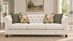 Cloud Nine Canvas Tufted Sofa with Performance Fabric | Gallery Furniture