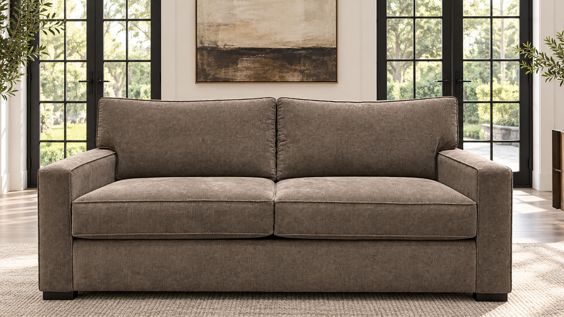 Radley Heavenly Espresso Condo Sofa | Gallery Furniture