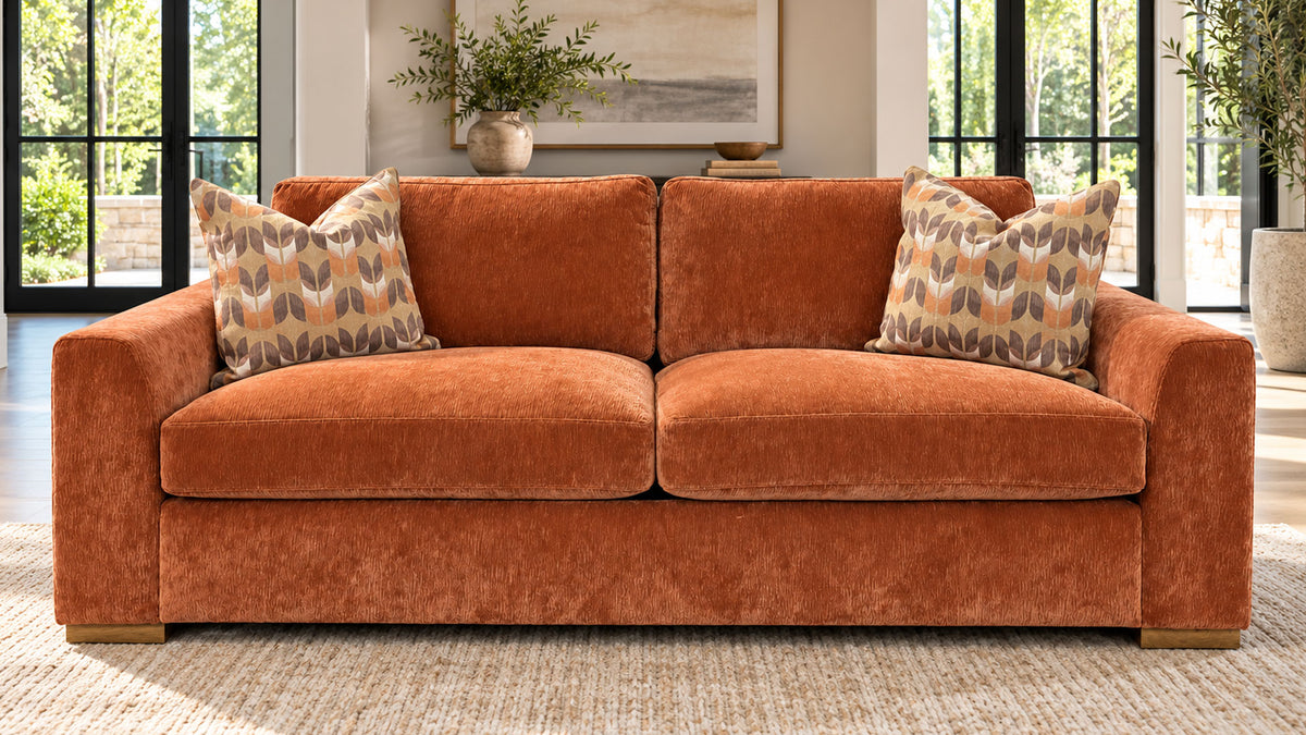 The Edit Grand Sofa in Orange | Gallery Furniture
