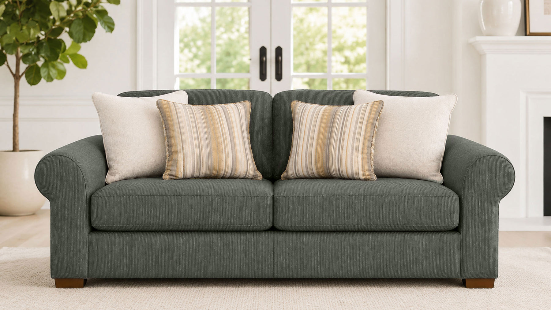 Whisper Rosemary Loveseat Using Revolution Performance Fabric