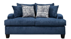 Suave Navy Loveseat | Made in USA | Gallery Furniture
