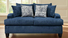 Suave Navy Loveseat | Made in USA | Gallery Furniture
