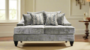 Gallery Furniture Designs Graphite Loveseat | Made in USA | Plush Grey Fabric