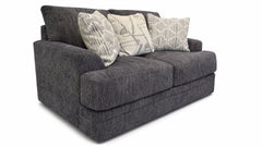 Tyson Mineral Gray Loveseat – Coil Cushion Couch | Gallery Furniture
