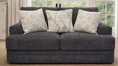 Tyson Mineral Gray Loveseat – Coil Cushion Couch | Gallery Furniture