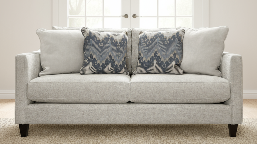 Salome Sand Dollar Loveseat - Contemporary Track Arm Loveseat by Mayo