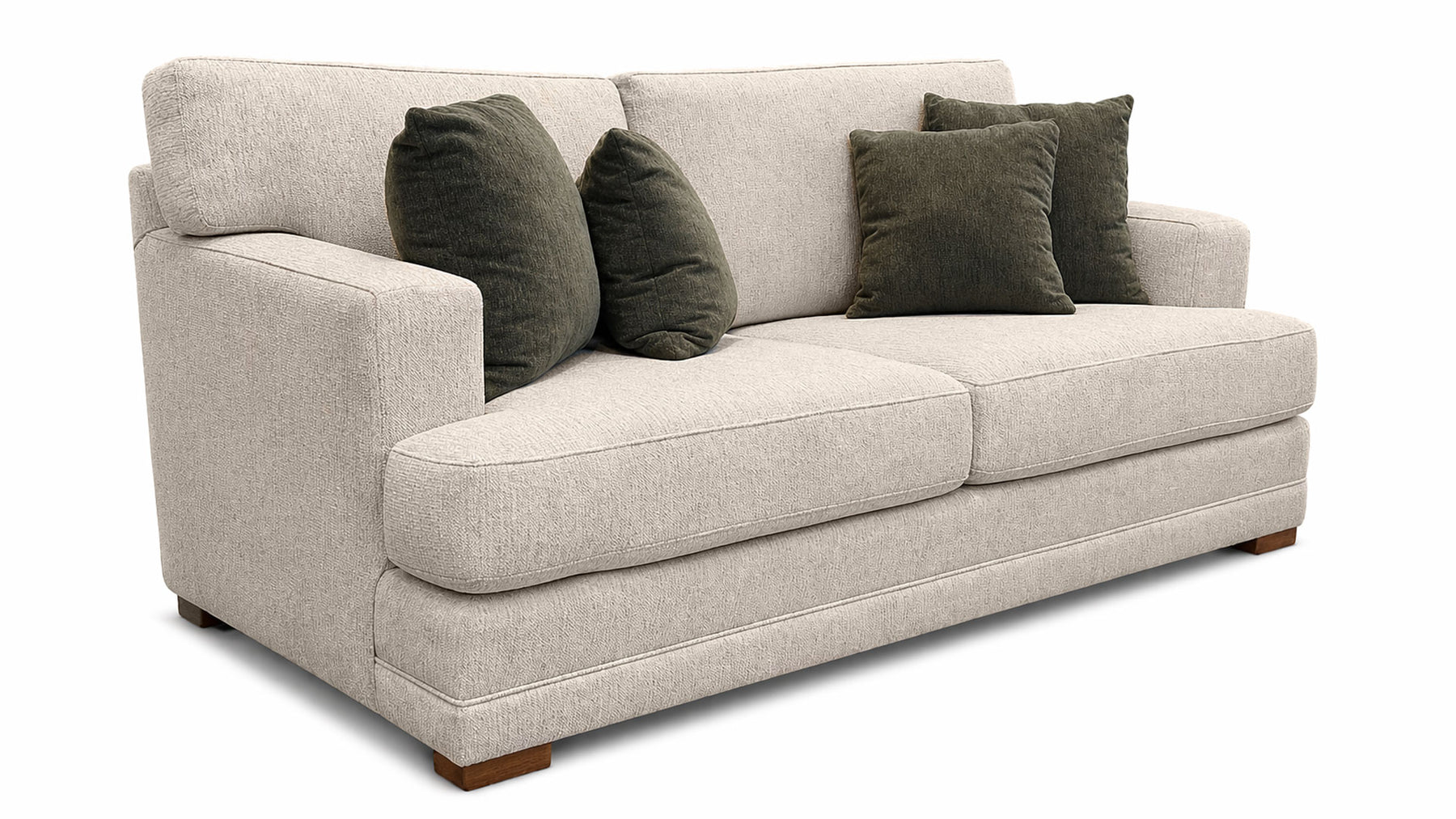 Sofá de dos plazas «Tweed Oatmeal» de Mayo | Sofá fabricado en EE. UU. | Gallery Furniture