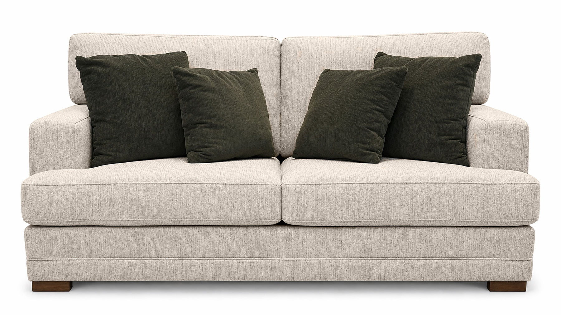 Sofá de dos plazas «Tweed Oatmeal» de Mayo | Sofá fabricado en EE. UU. | Gallery Furniture