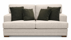 Sofá de dos plazas «Tweed Oatmeal» de Mayo | Sofá fabricado en EE. UU. | Gallery Furniture