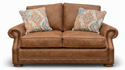 Palance Chestnut Tandem Autumn Loveseat | Made in Texas | Mayo