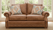 Palance Chestnut Tandem Autumn Loveseat | Made in Texas | Mayo