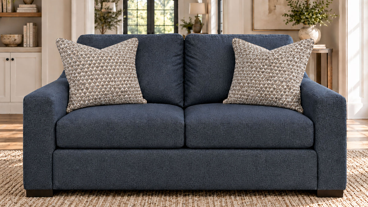 Germain Cobalt Performance Fabric Loveseat |Gallery Furniture