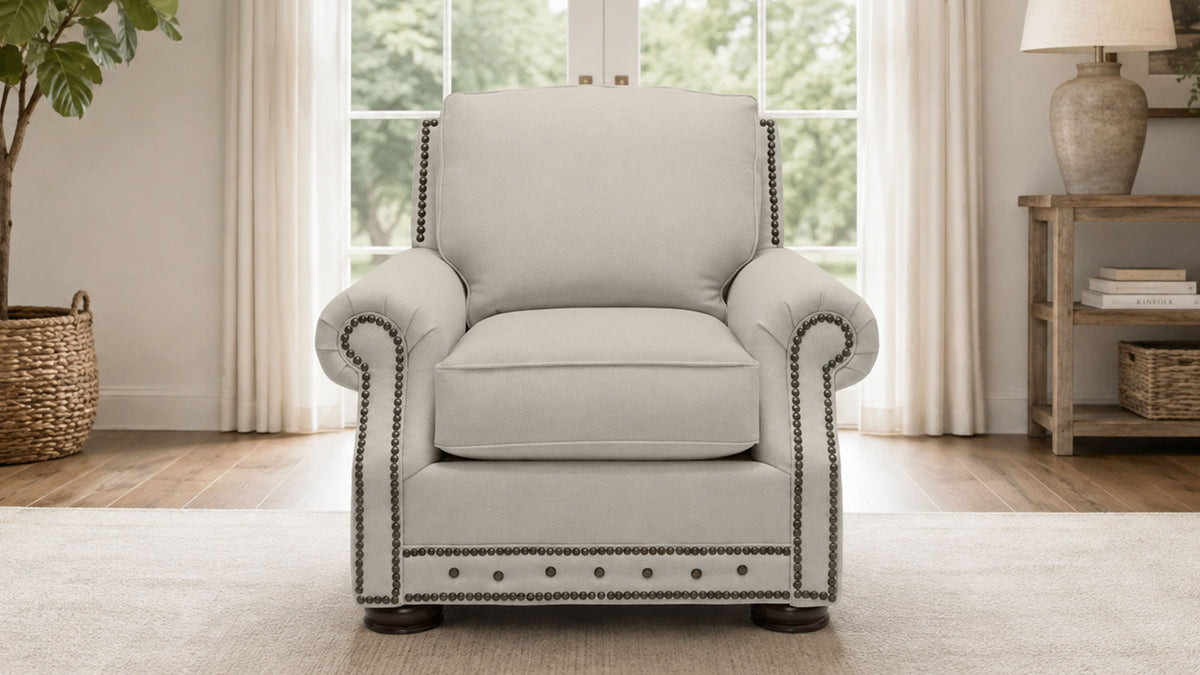 Solara Oatmeal Accent Chair | Made in USA | Gallery Furniture