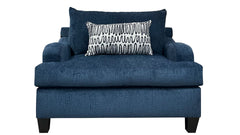 Suave Navy Accent Chair – Blue Upholstered Armchair Made in USA | Gallery Furniture