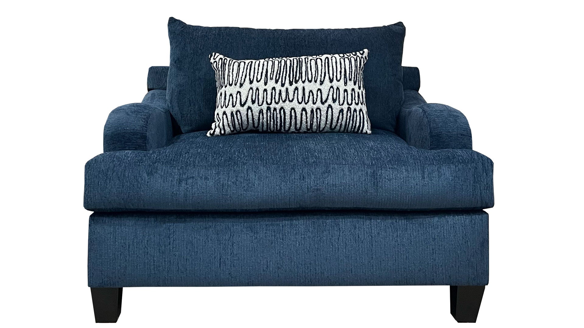 Suave Navy Accent Chair – Blue Upholstered Armchair Made in USA | Gallery Furniture