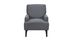 Kiwi Accent Chair – Grey Bouclé Upholstered Armchair with Wood Legs