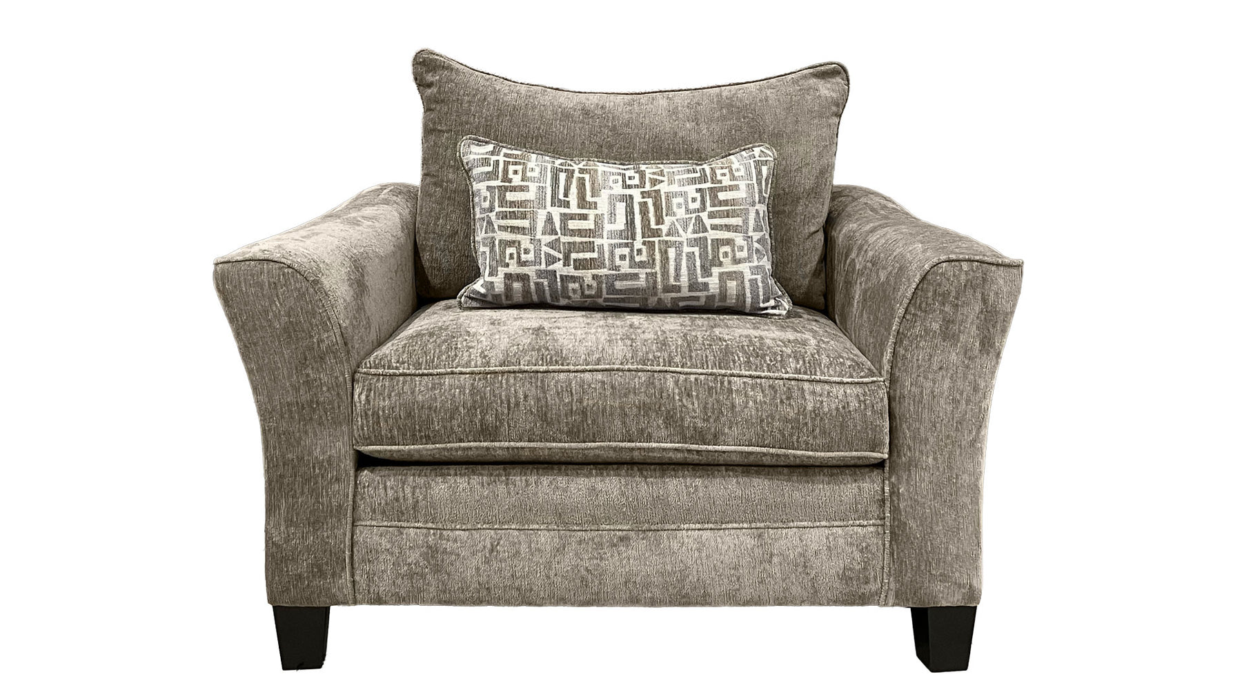 Sillón auxiliar «Cafe» – Sillón tapizado de felpa fabricado en EE. UU. | Gallery Furniture