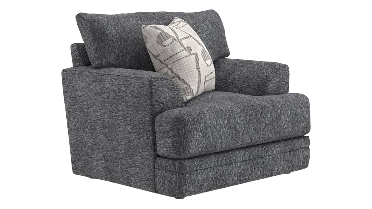 Tyson Mineral Accent Chair – Gray Upholstered Armchair | Made in USA
