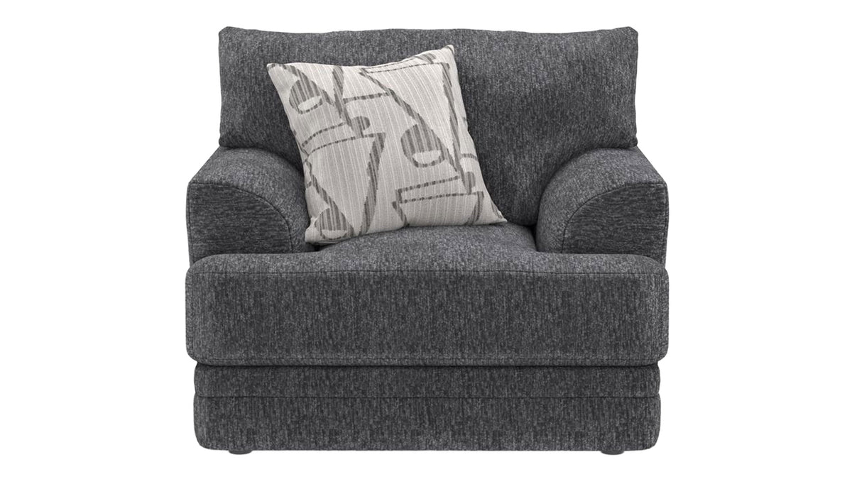 Tyson Mineral Accent Chair – Gray Upholstered Armchair | Made in USA