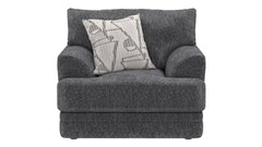 Tyson Mineral Accent Chair – Gray Upholstered Armchair | Made in USA