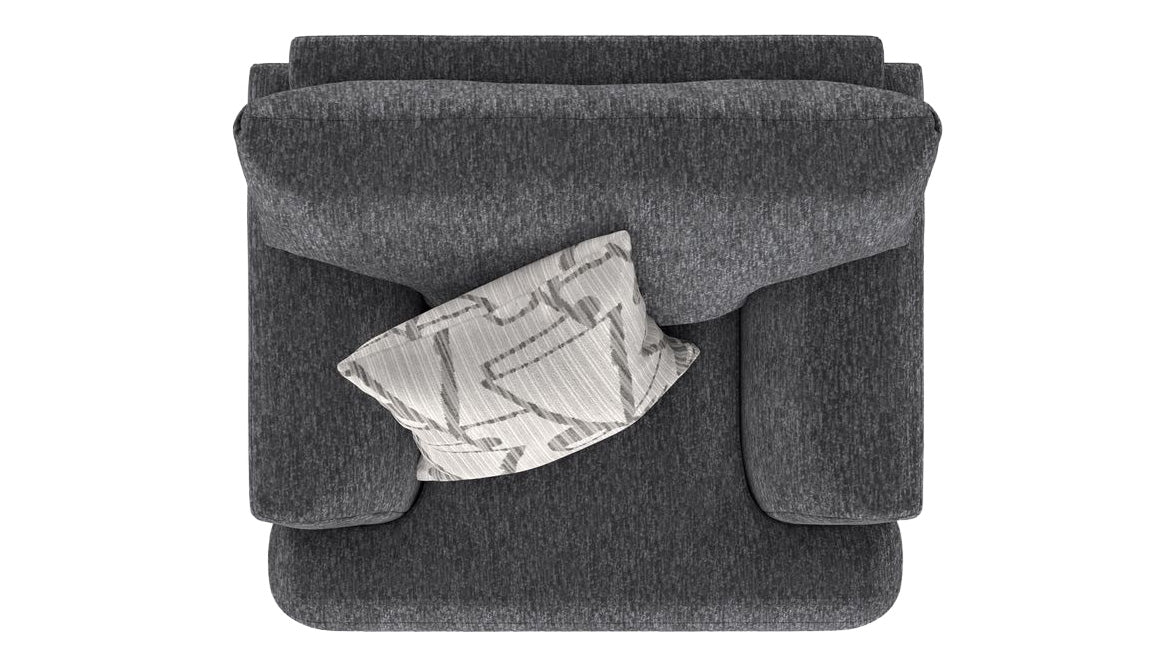 Tyson Mineral Accent Chair – Gray Upholstered Armchair | Made in USA
