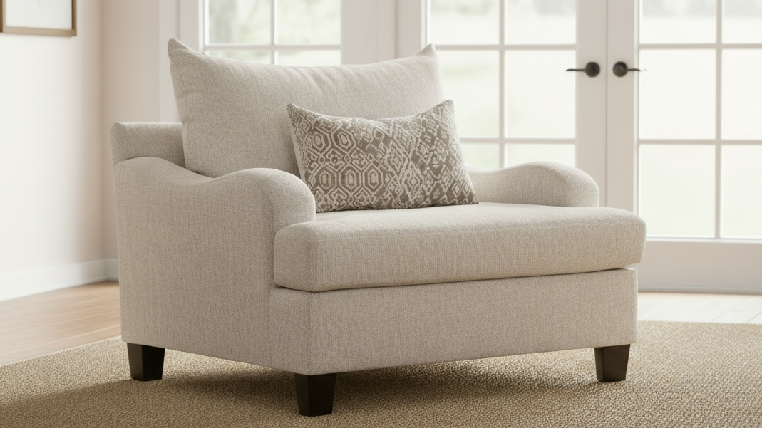 Sillón auxiliar Venus Cream – Sillón tapizado | Fabricado en EE. UU.