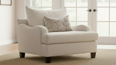 Sillón auxiliar Venus Cream – Sillón tapizado | Fabricado en EE. UU.